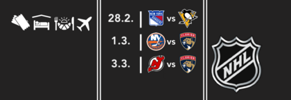 NHL: NY Rangers - Pittsburgh & NY Islanders - Florida & NJ Devils - Florida