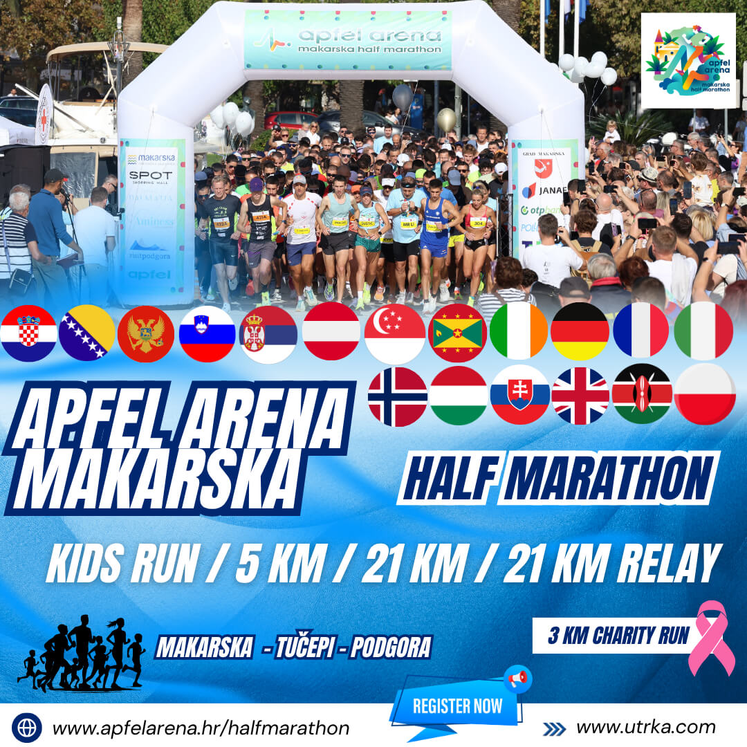 Balíček hotel + registrácia: polmaratón Makarská 2026 | 2 noci